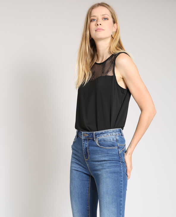 Top en dentelle noir - Pimkie
