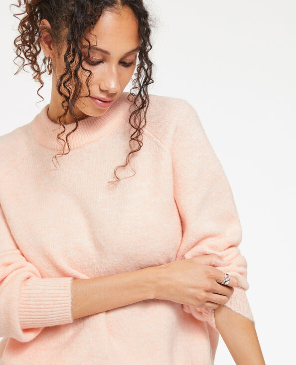 Pull col rond avec laine rose clair - Pimkie