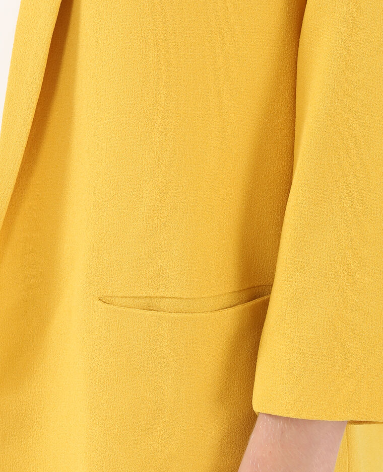 Blazer en crêpe jaune ocre - Pimkie