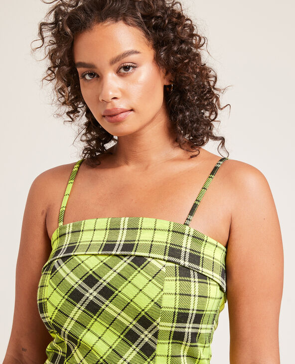Robe courte à bretelles vert - Pimkie