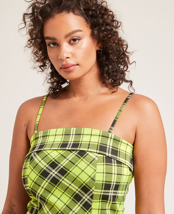Robe courte à bretelles vert - Pimkie