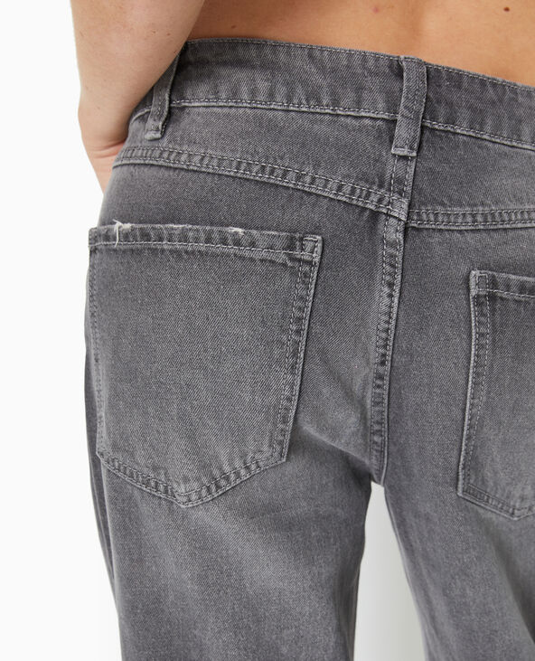 Jean wide taille basse gris foncé - Pimkie