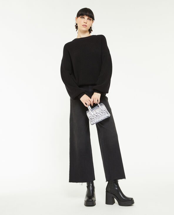 Pull col rond noir - Pimkie