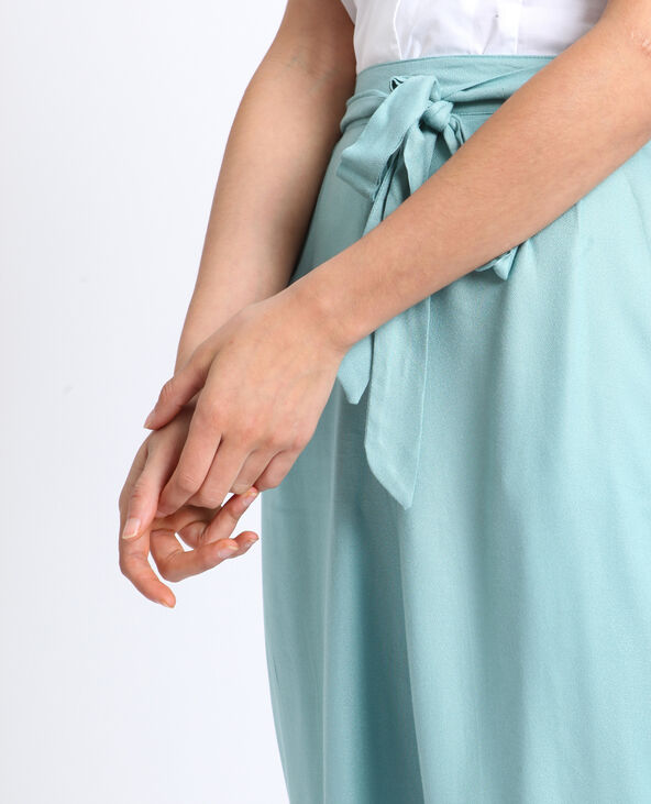 Jupe culotte fluide vert de gris - Pimkie