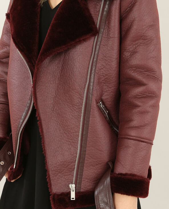 Blouson simili peau violet - Pimkie