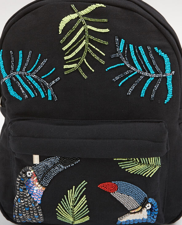 Sac à dos à perles noir - Pimkie