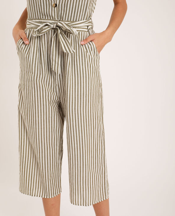 Combi-pantalon 7/8 vert kaki - Pimkie