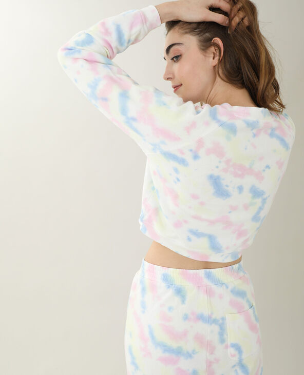 Sweat court tie and dye bleu - Pimkie