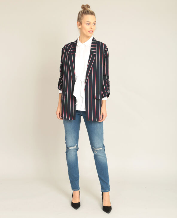 Blazer à rayures noir - Pimkie