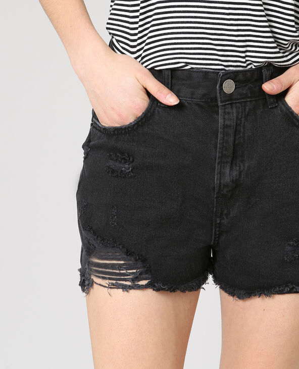 Short en jean destroy