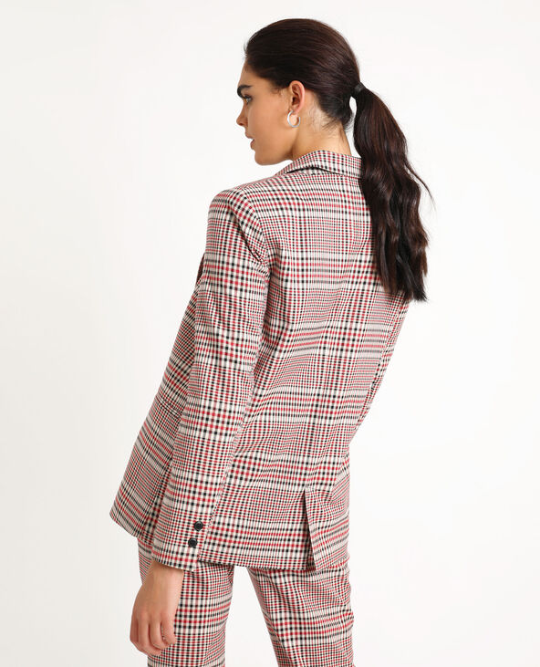 Blazer à carreaux beige - Pimkie