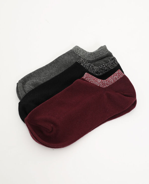 Lot de 3 paires de chaussettes basses gris - Pimkie