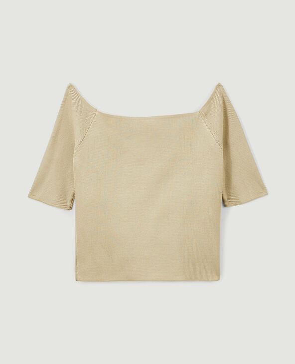 Top encolure Bardot sable - Pimkie