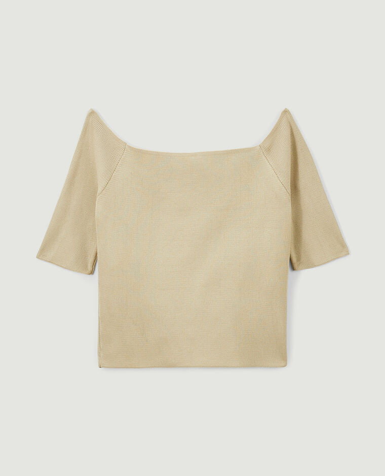 Top encolure Bardot sable - Pimkie
