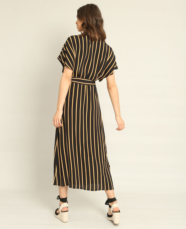 Robe longue croisée marron - Pimkie