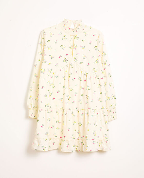 Robe à petites fleurs écru - Pimkie