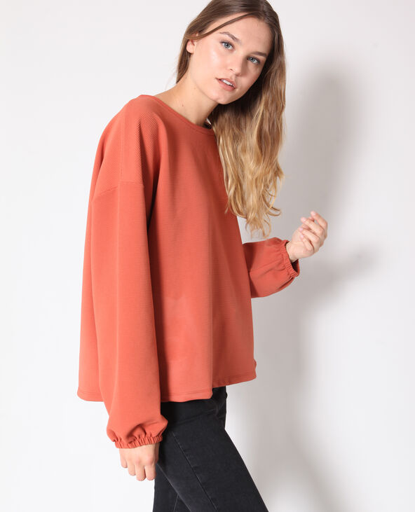 Sweat oversize marron - Pimkie