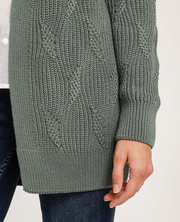 Gilet mi-long gris - Pimkie