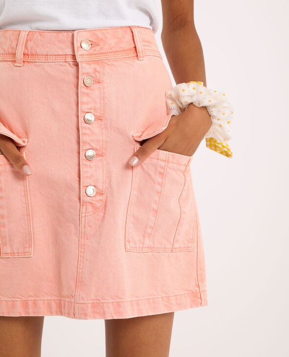 Jupe en jean orange - Pimkie
