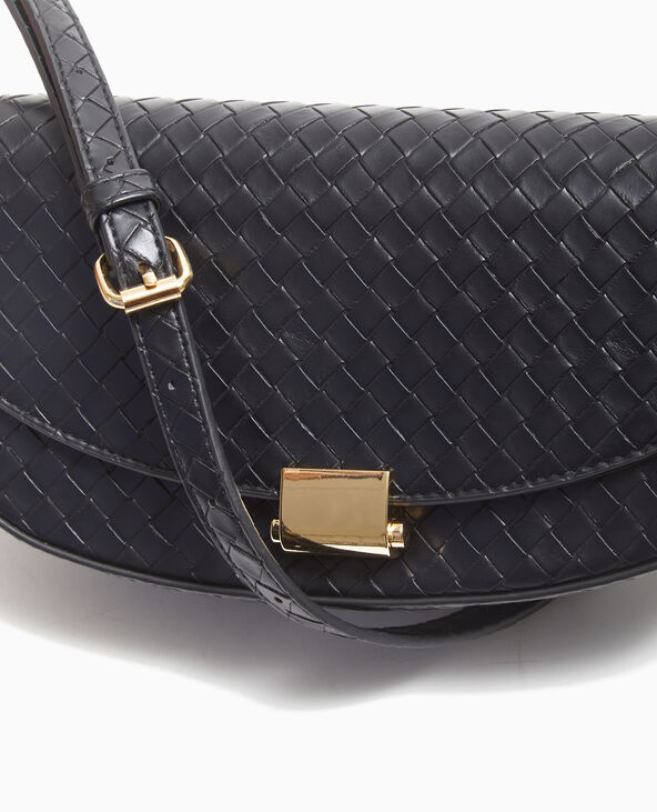 Sac boxy effet tressé noir - Pimkie