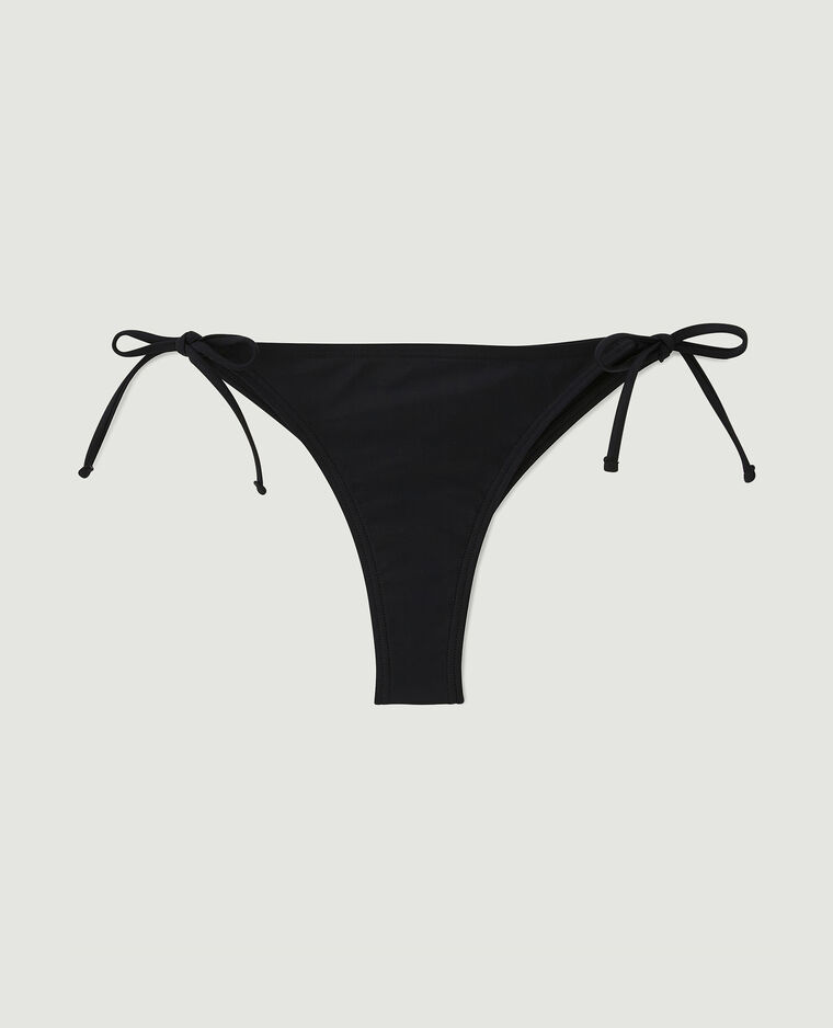 Bas de maillot tanga avec nouettes noir - Pimkie