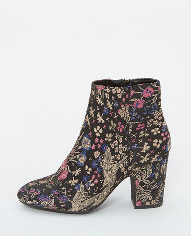 Boots brodées noir - Pimkie
