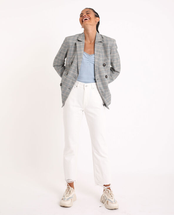 Blazer à carreaux rose clair - Pimkie