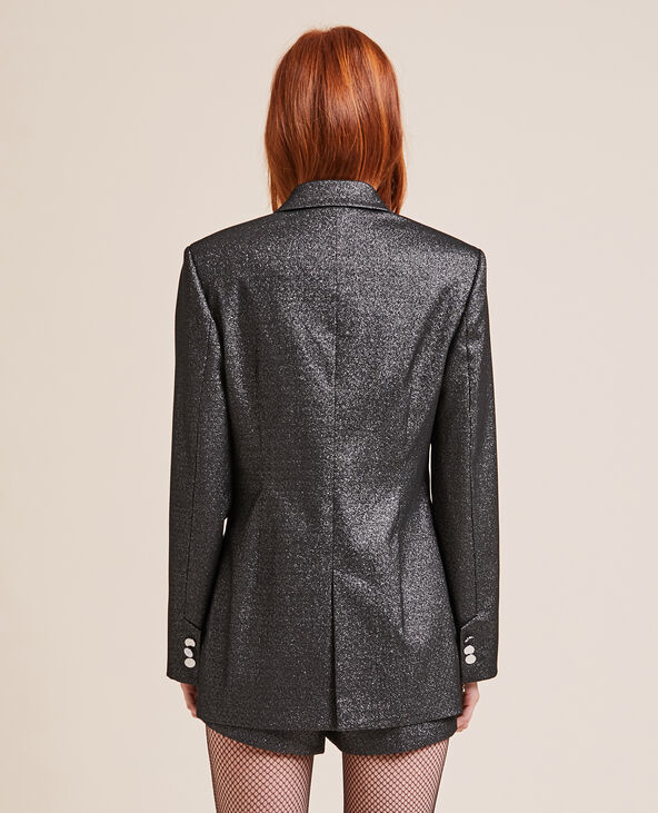 Veste blazer avec fils lurex noir - Pimkie