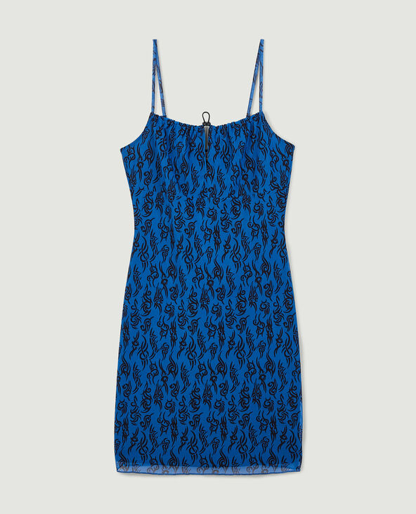 Robe courte motif tribal bleu - Pimkie