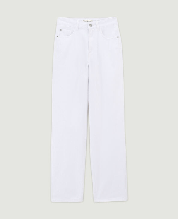 Jean straight taille haute blanc - Pimkie