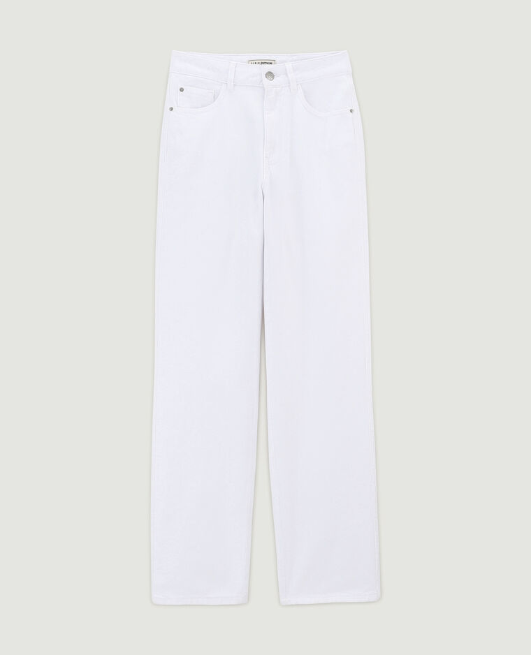 Jean straight taille haute blanc - Pimkie