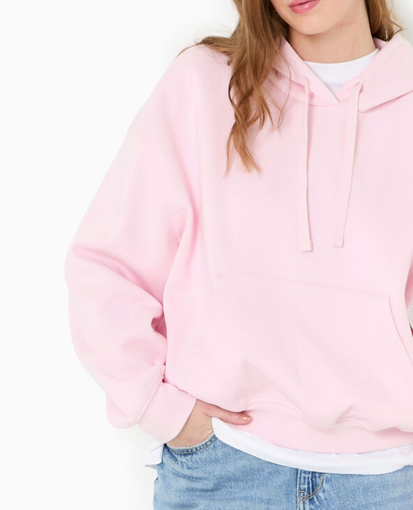 Sweat capuche avec poche devant rose - Pimkie