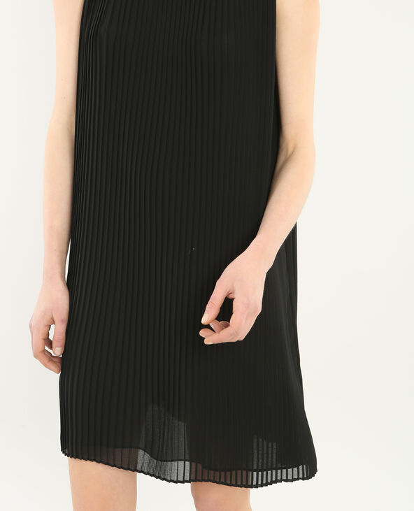 Robe en voile plissé noir - Pimkie