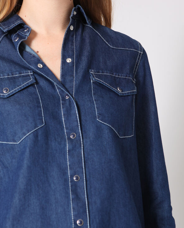 Chemise denim bleu - Pimkie