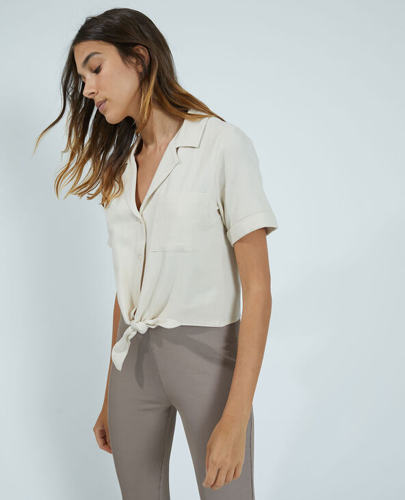 Chemisier cropped beige - Pimkie