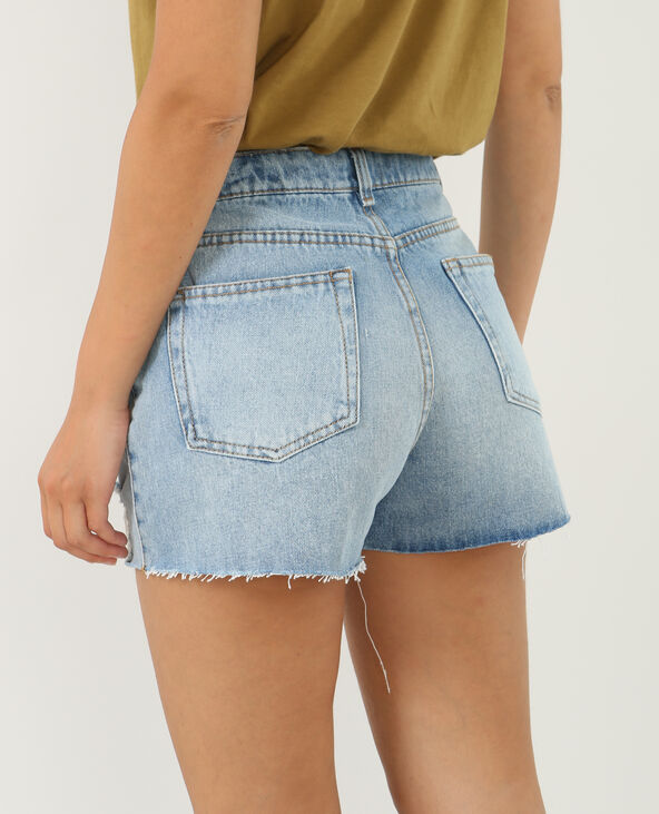 Short en jean taille haute bleu - Pimkie