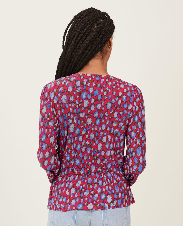 Blouse en tissu fluide rose fuchsia - Pimkie