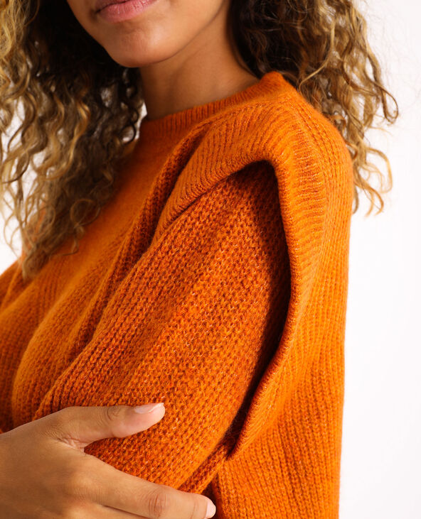 Pull à épaulettes marron - Pimkie