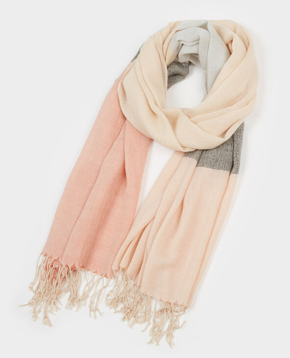 Echarpe fine multicolore rose clair - Pimkie