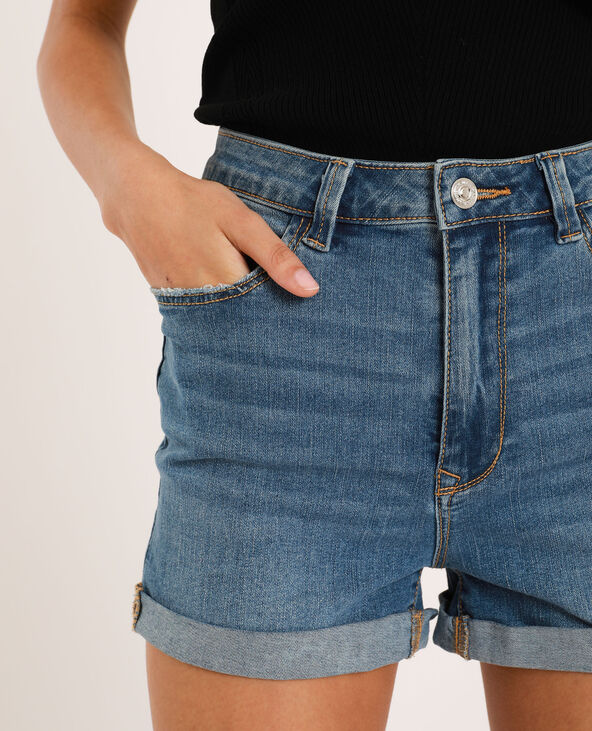 Short en jean high waist bleu - Pimkie