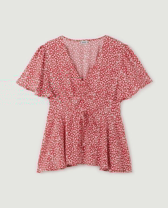 Top en tissu fluide rouge - Pimkie