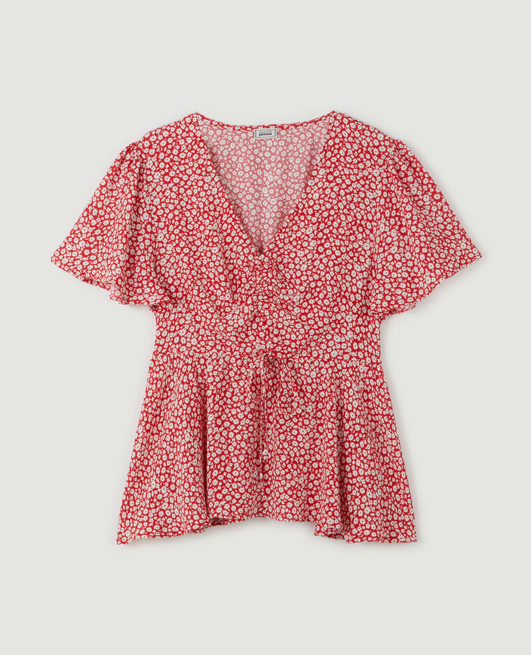 Top en tissu fluide rouge - Pimkie