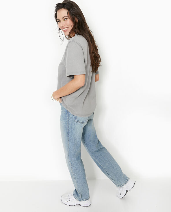 T-shirt oversize effet délavé gris - Pimkie