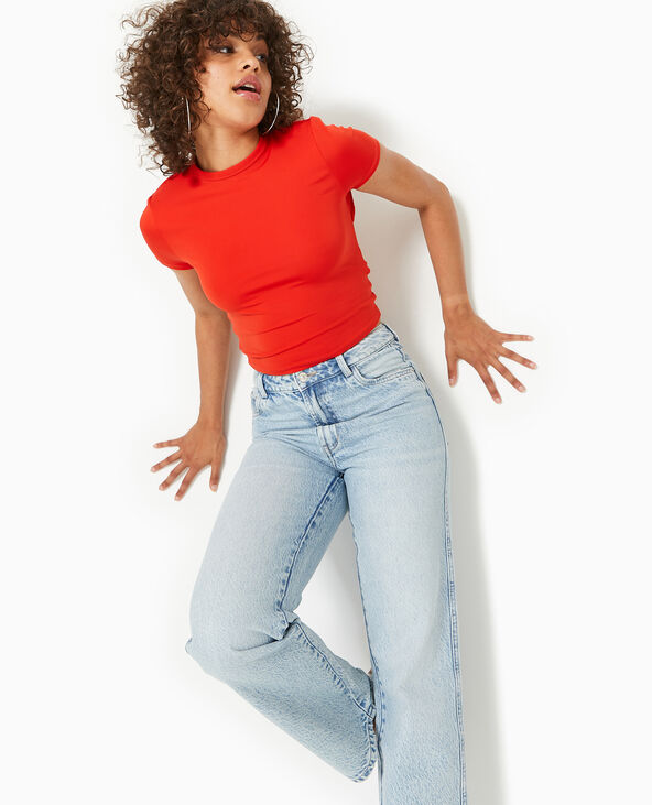 Top dos-nu avec pan twisté rouge - Pimkie