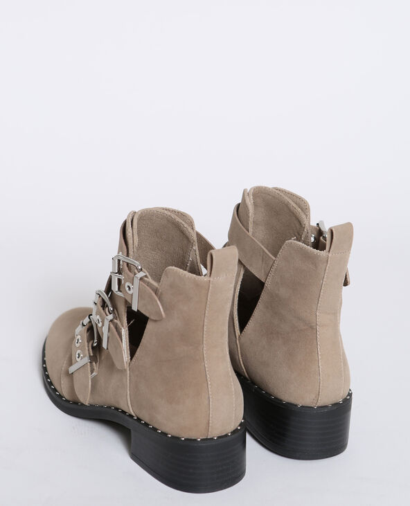 Boots à boucles beige - Pimkie