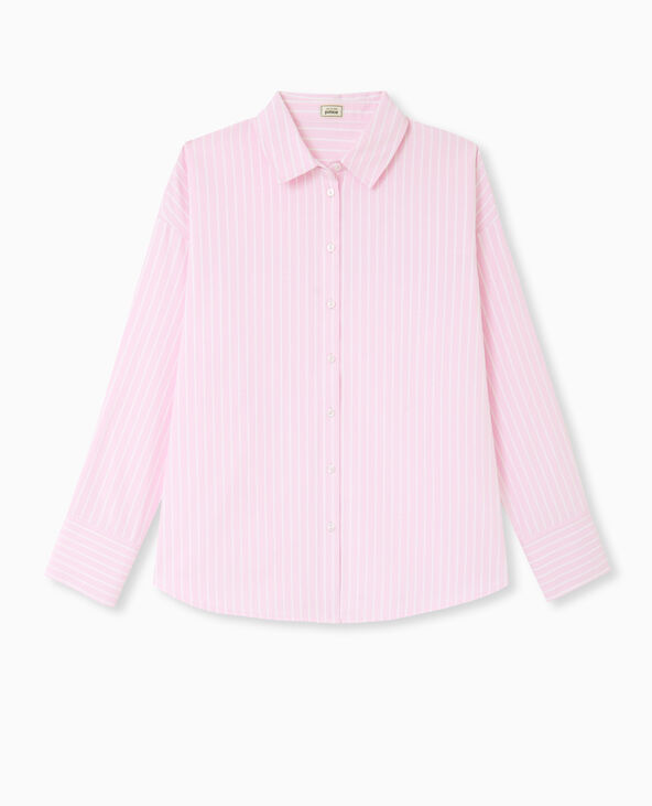 Chemise ample, droite et rayée rose - Pimkie