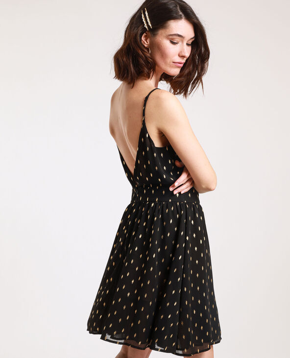 Robe patineuse à motif noir - Pimkie