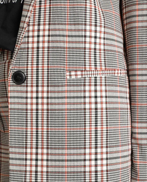 Blazer à carreaux beige - Pimkie