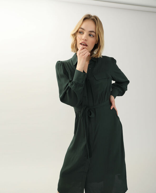 Robe-chemise vert foncé - Pimkie
