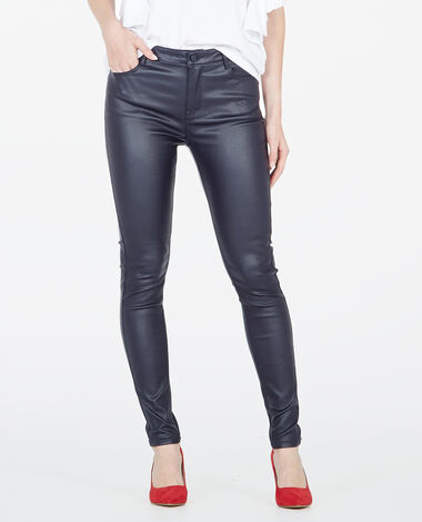 Skinny 7/8 enduit bleu marine - Pimkie